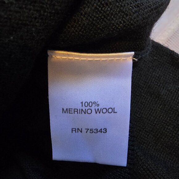 Brunella Gori Italia Men’s Black Quarter-Zip Sweater 100% Merino Wool Size M - Picture 5 of 6